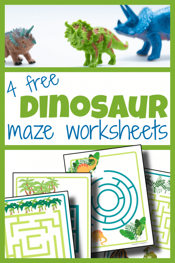 Dinosaur printable mazes