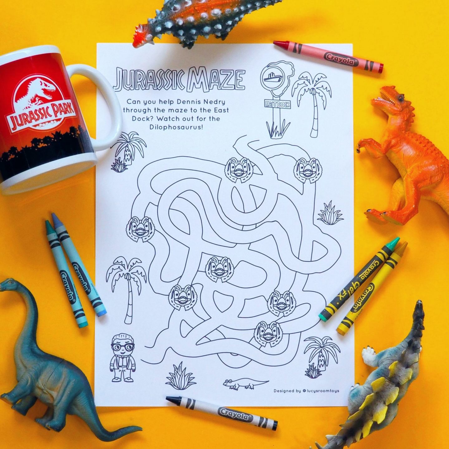 Jurassic park maze activity sheet â lucys room