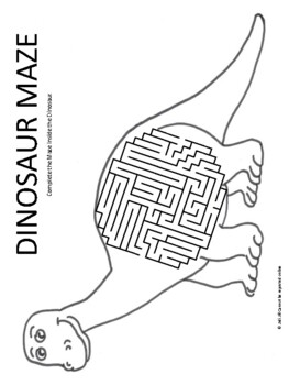 Dinosaur mazes easy printable worksheets dino activity games