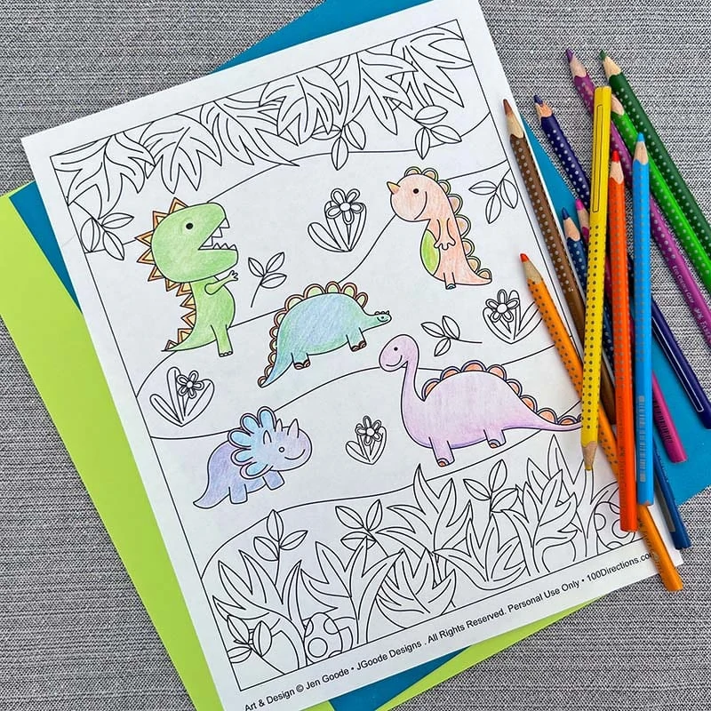 Dinosaur printable activity sheets