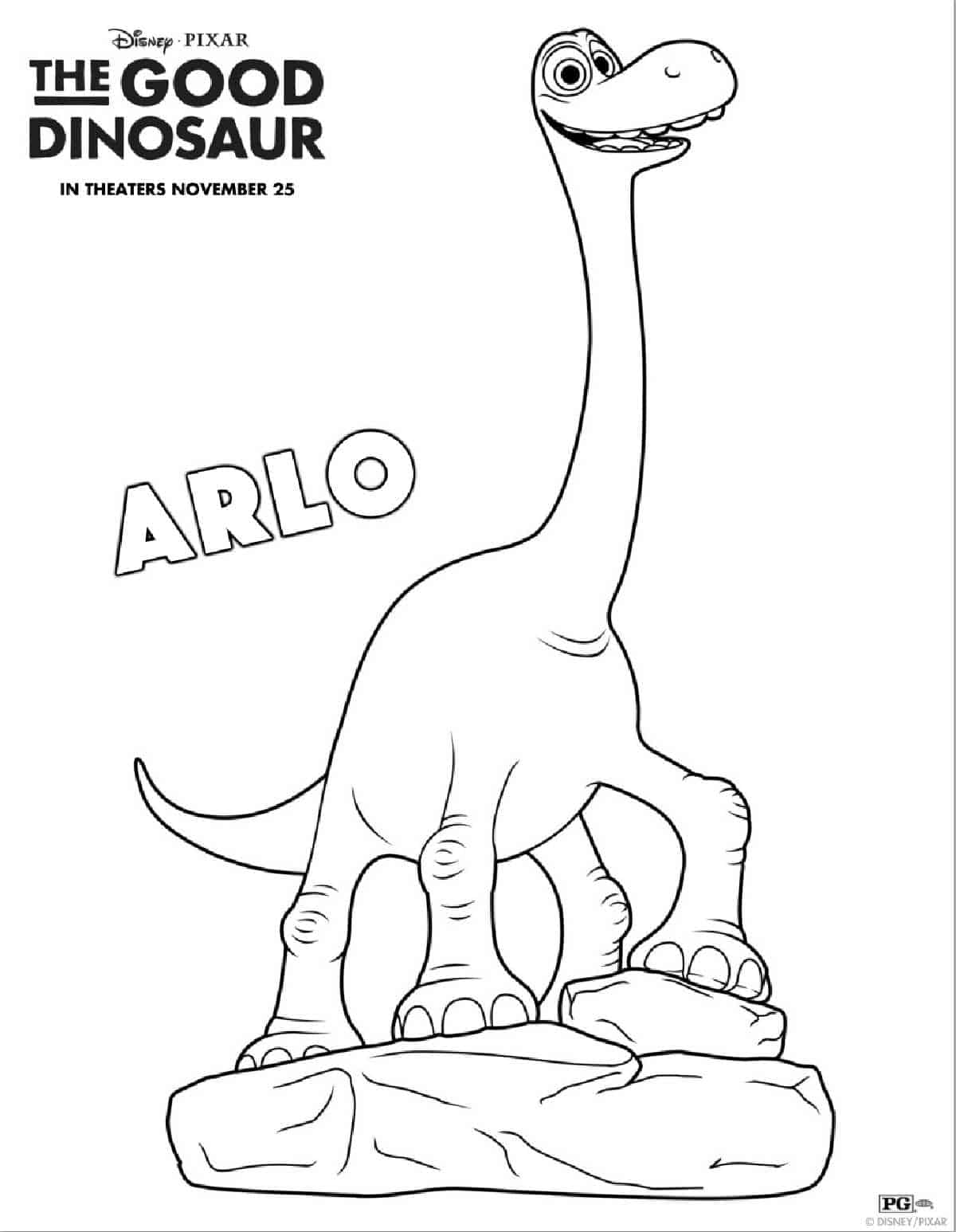 The good dinosaur free printables