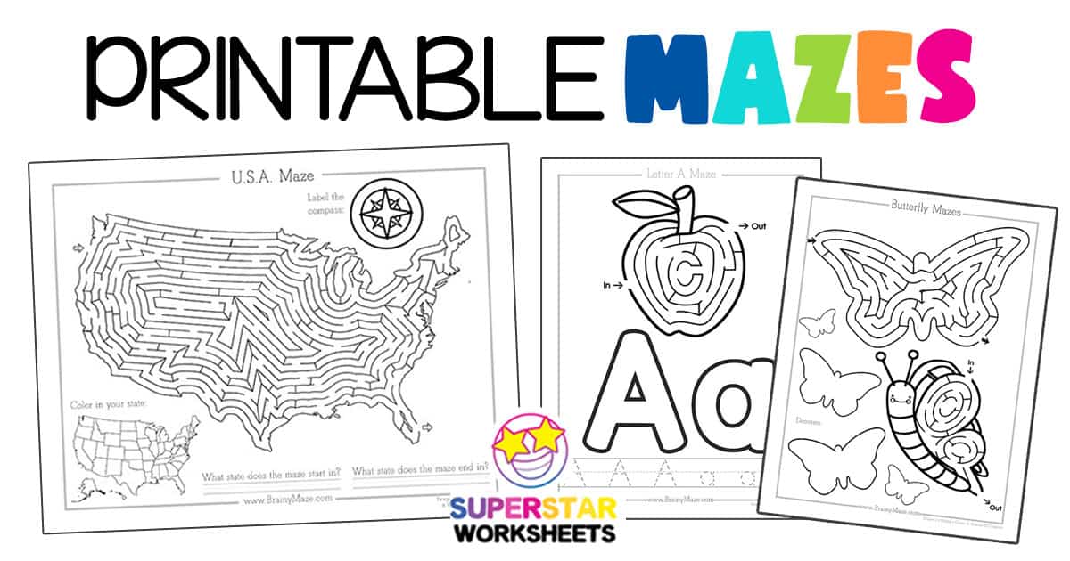 Printable mazes