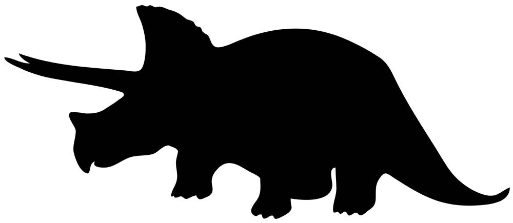 Dinosaur silhouette triceratops