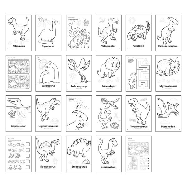 Dinosaur sticker colouring â qt toys games