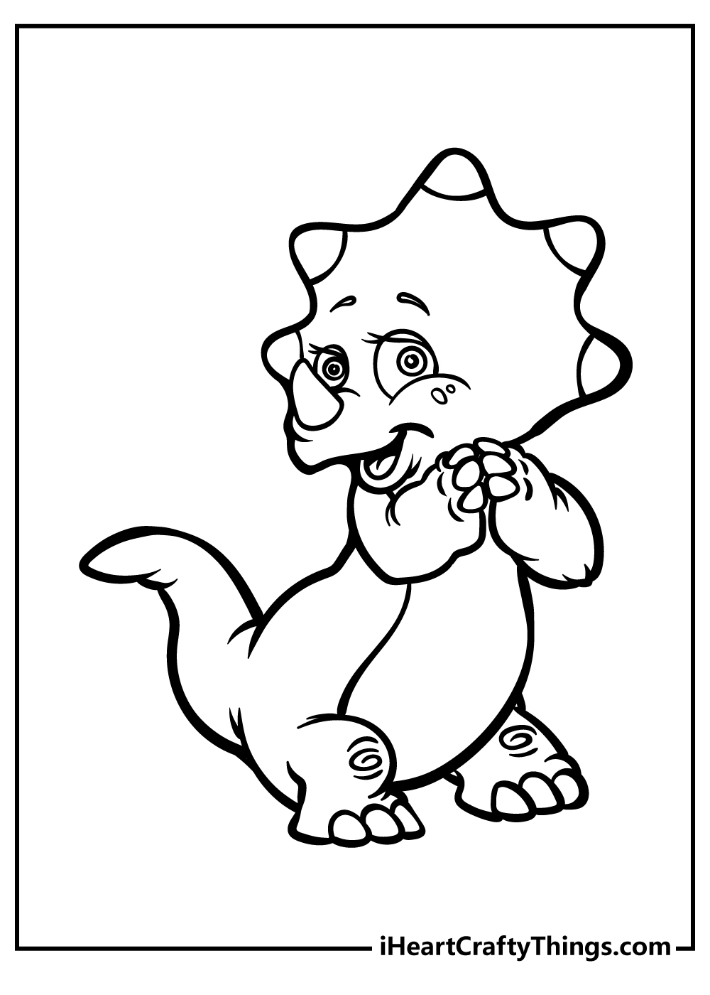 Baby dinosaur coloring pages free printables