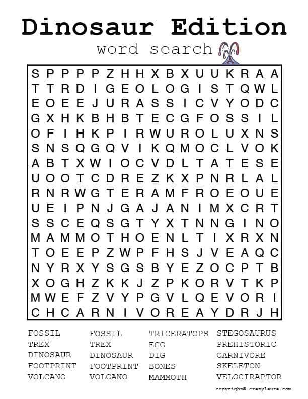 Free dinosaur word search printable game sheets word puzzles for kids childrens word search kids word search