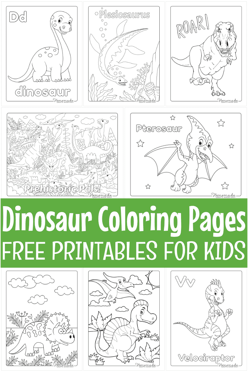 Best dinosaur coloring pages for kids adults