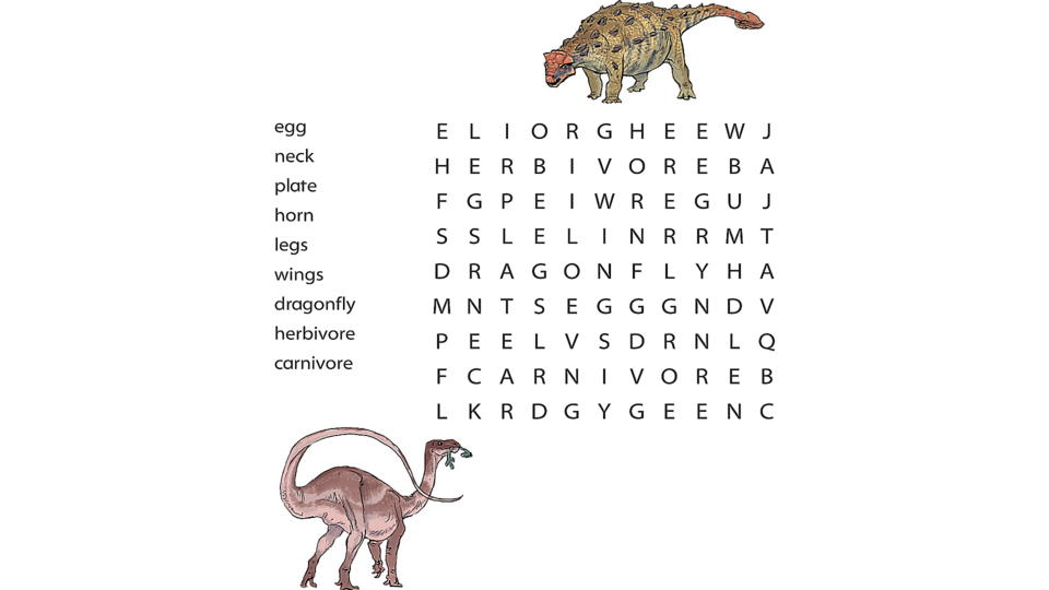 Dinosaur word search