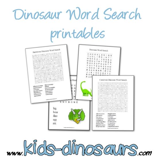 Dinosaur word search