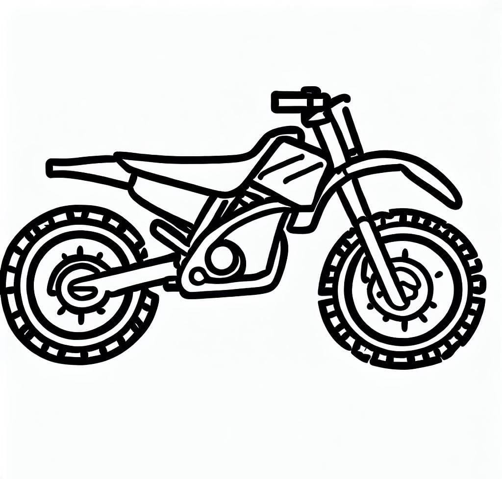 Dirt bike printable coloring page