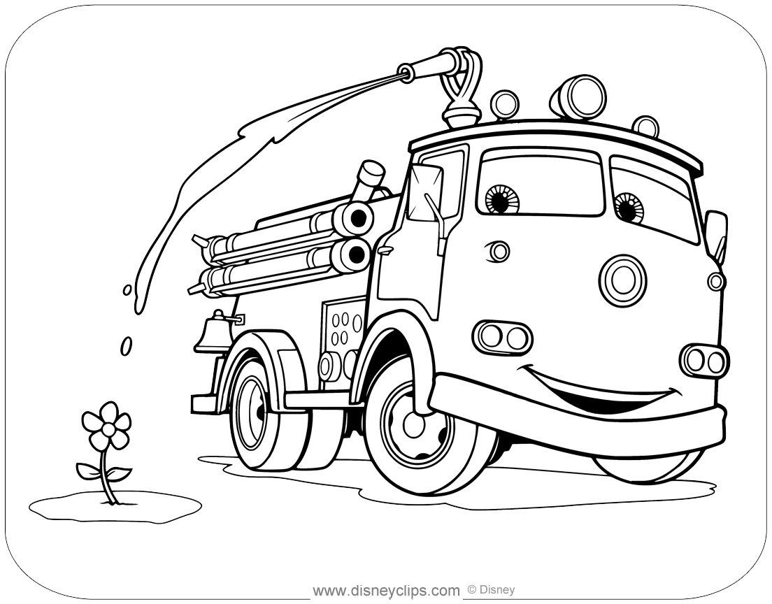 Disney pixars cars coloring pages