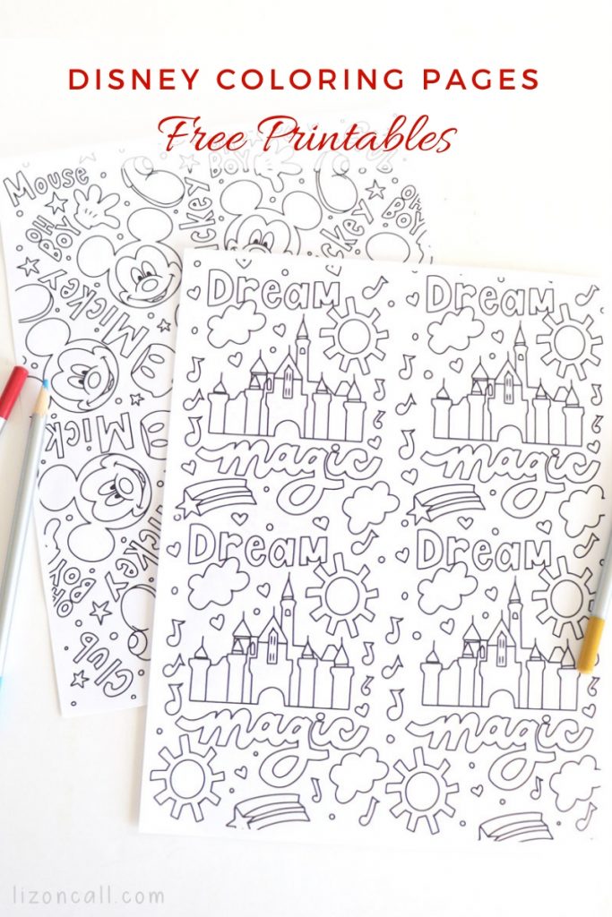 Free disney coloring pages â liz on call