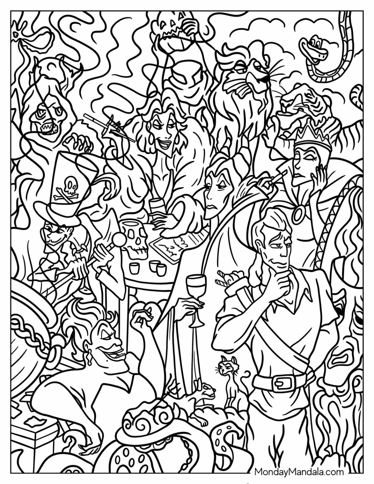 Disney coloring pages for adults free pdf printables