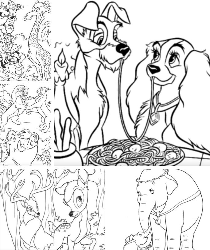 Must have disney coloring pages for adults