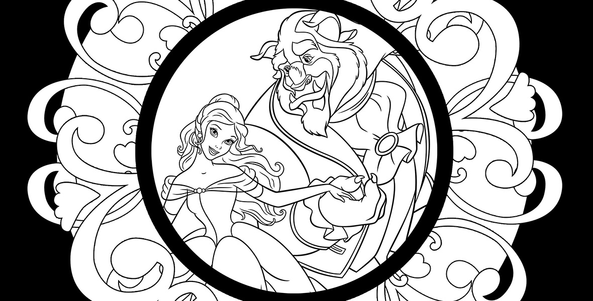 Beauty and the beast coloring pages