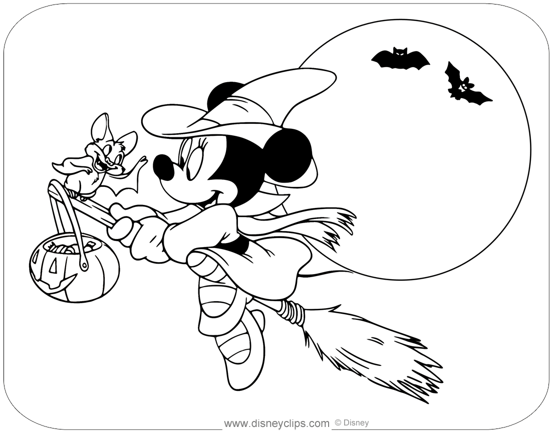 Disney halloween coloring pages