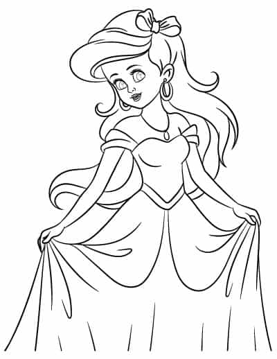 Free printable princess coloring pages