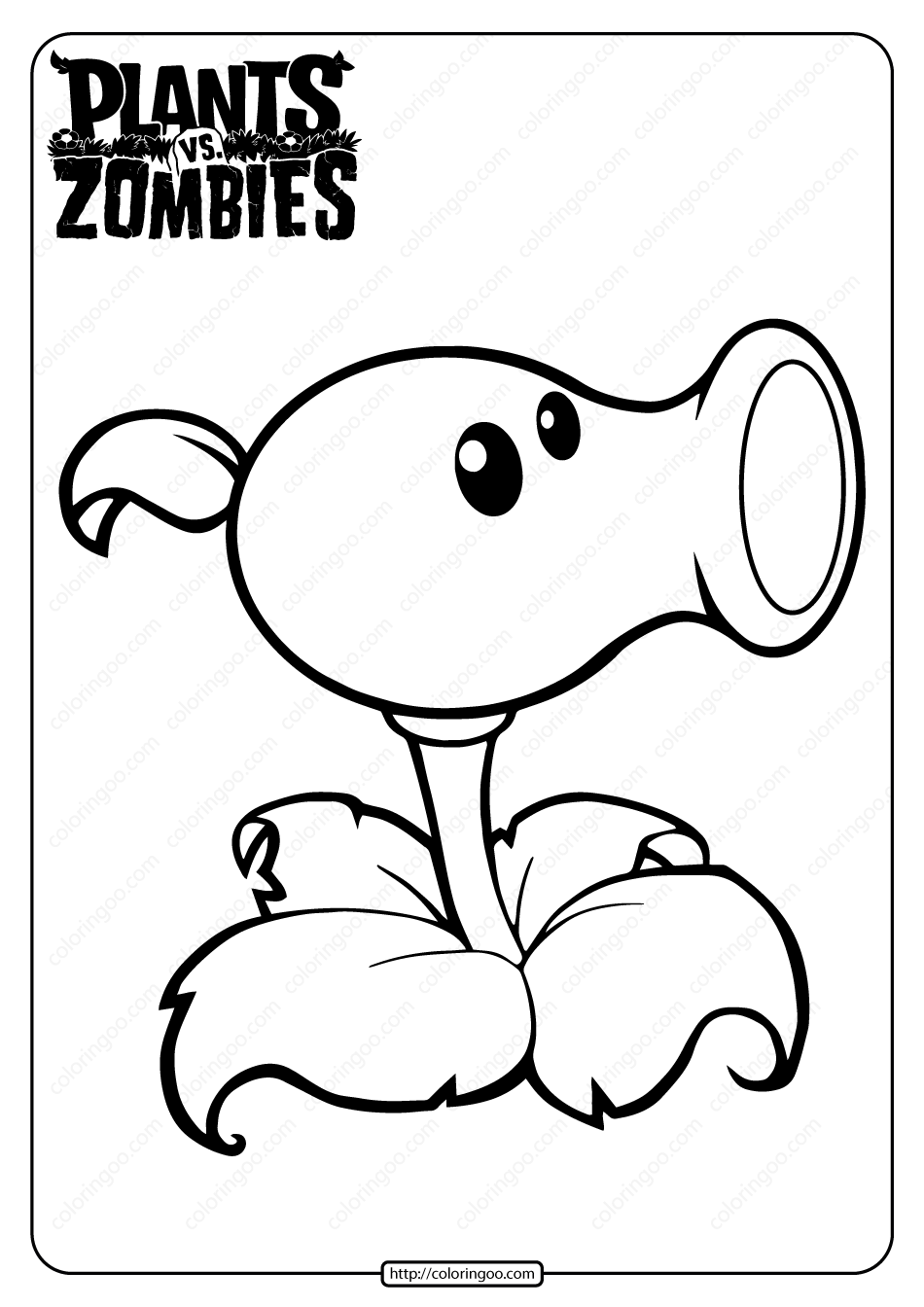 Plants vs zombies coloring pages