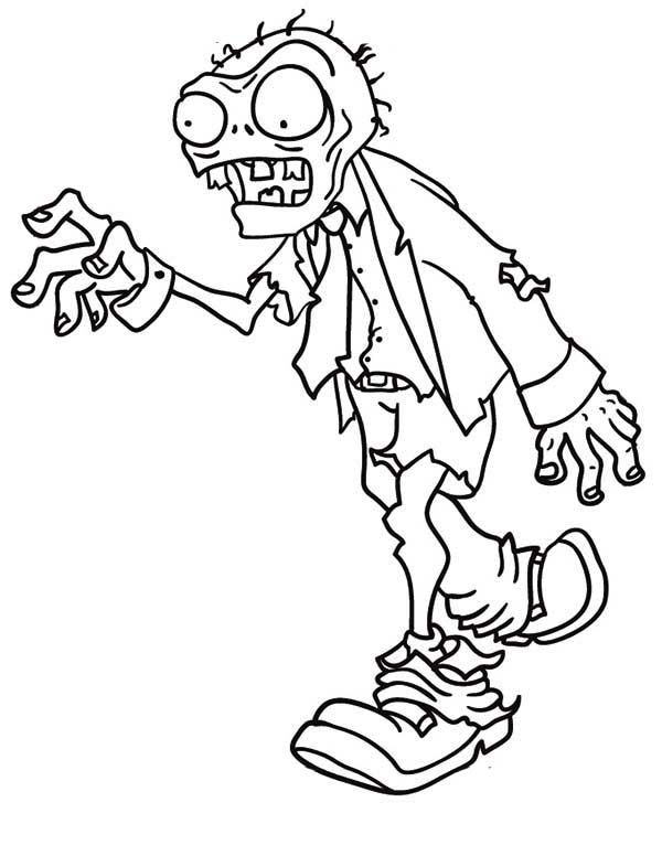 Free printable zombies coloring pages for kids