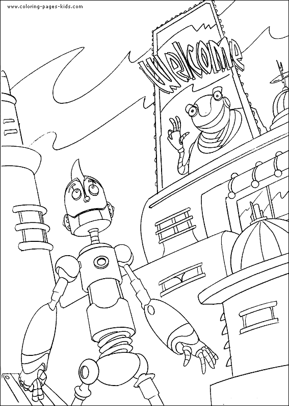 Robots coloring pages