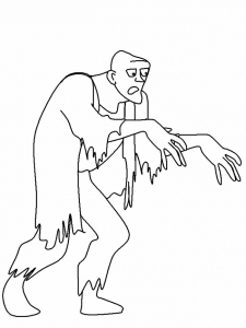 Printable zombie coloring pages for kids