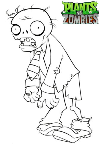 Plants vs zombies coloring page free printable coloring pages