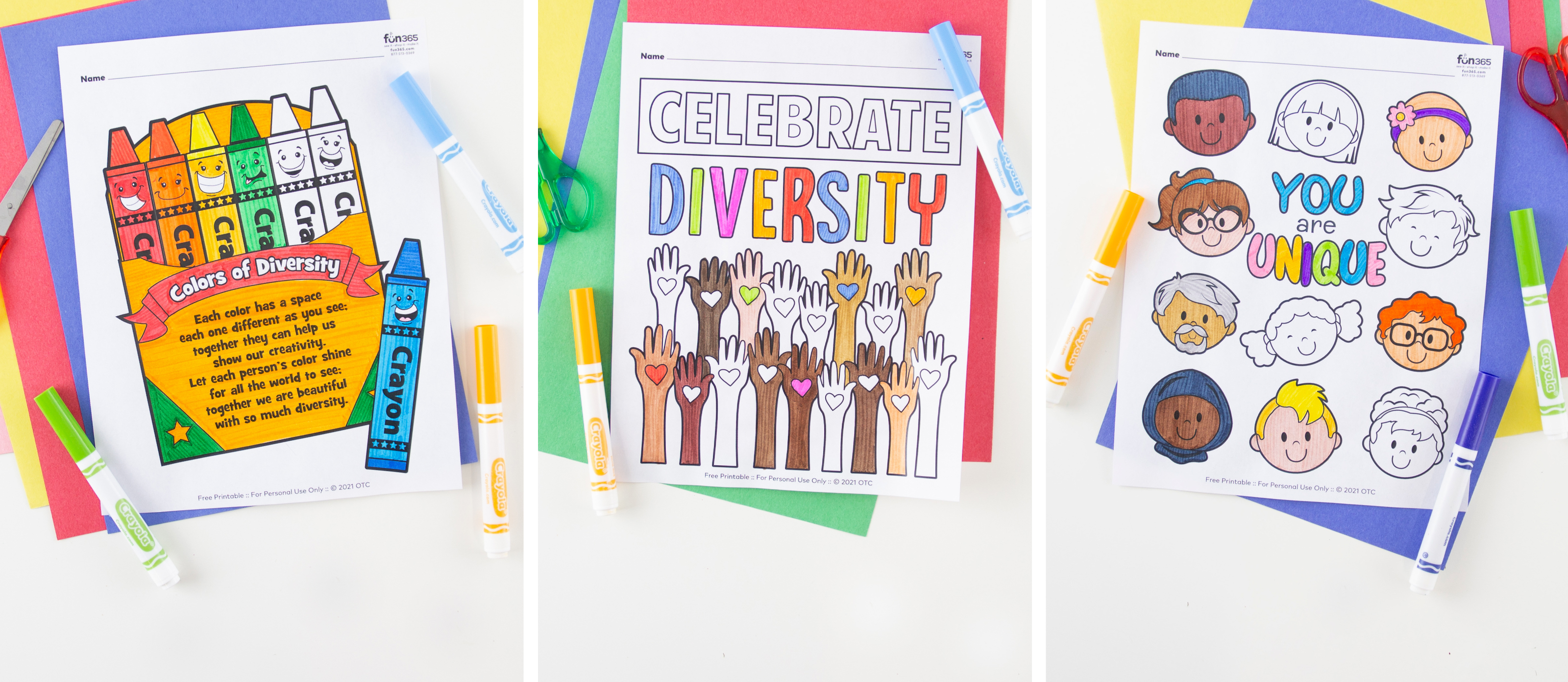 Free diversity coloring pages