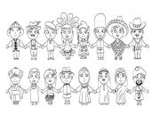 Diversity coloring pages printable