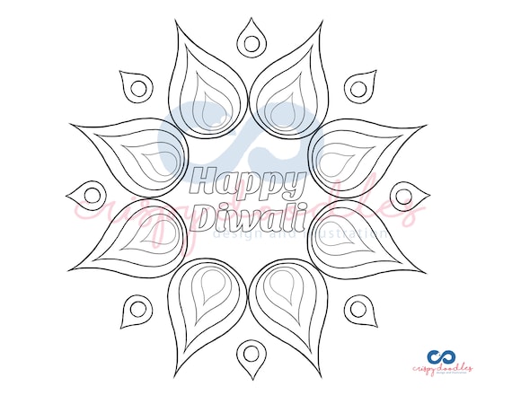 Diwali coloring activity pages for kids diwali decor for south asian indian festival of lights diy coloring book for diwali diy craft