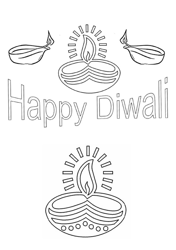 Coloring pages printable happy diwali coloring pages for toddlers