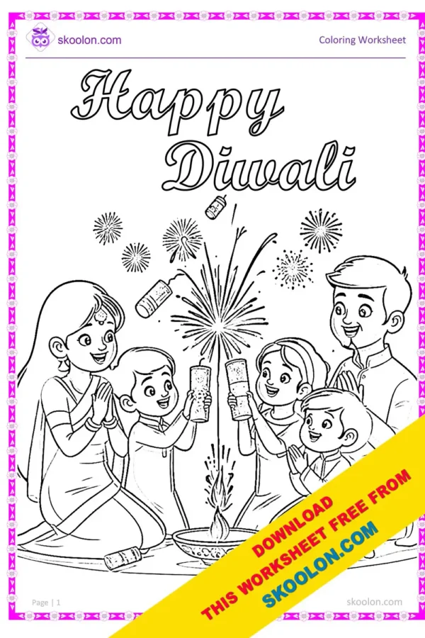 Diwali colouring pages