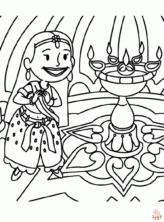 Free printable diwali coloring pages for kids