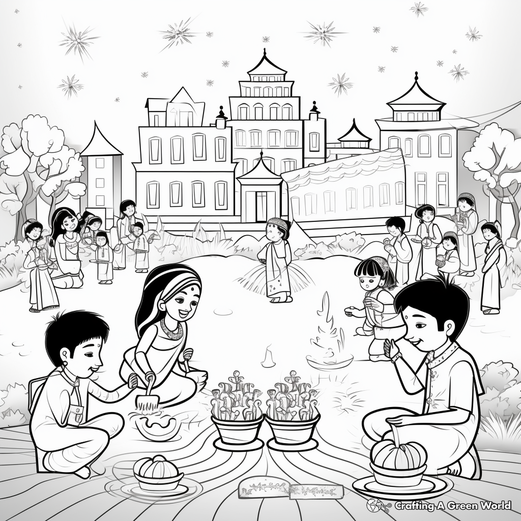 Diwali coloring pages