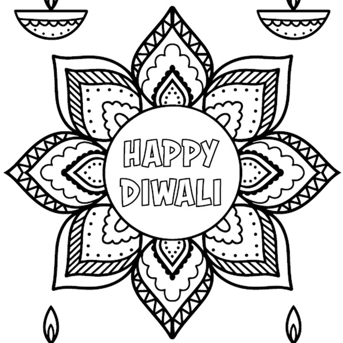 Free diwali louring sheet download