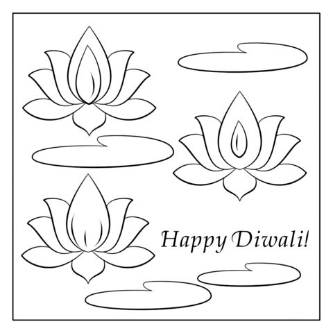 Happy diwali card coloring page free printable coloring pages free printable coloring happy diwali