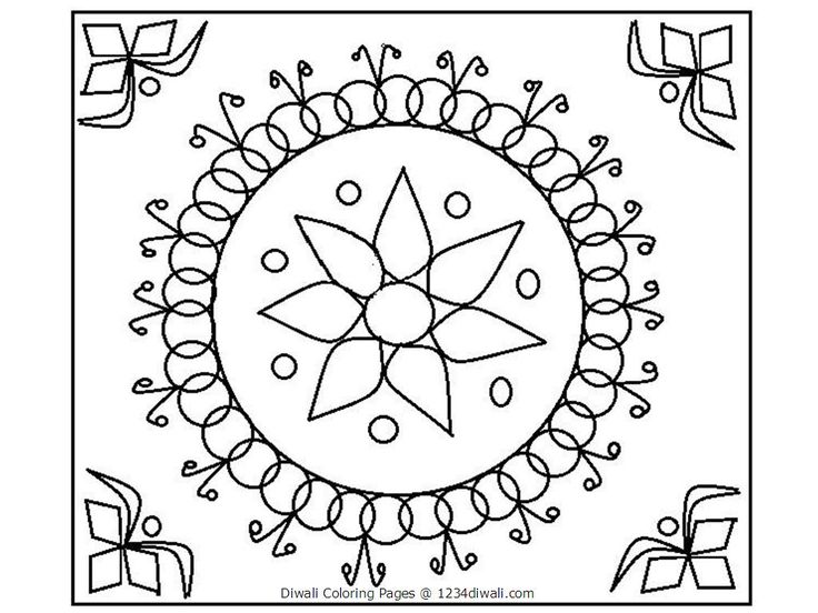 Diwali colouring worksheets