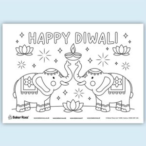 Diwali elephant poster craft activity guide baker ross