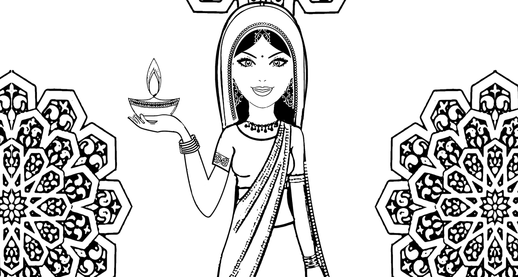 Diwali festival coloring sheets