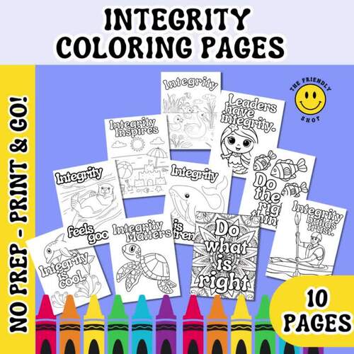 Integrity coloring pages