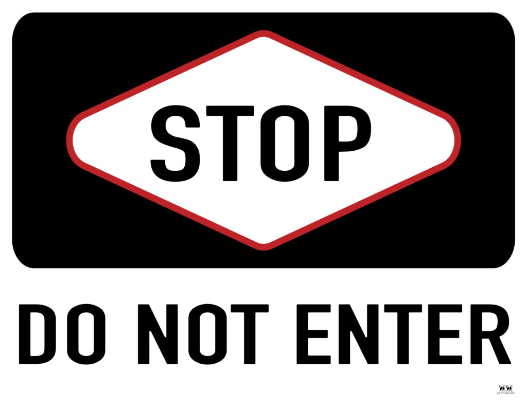 Do not enter signs