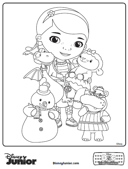 Doc mcstuffins free coloring pages