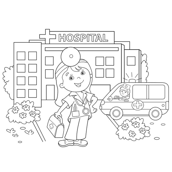 Doctor coloring pages royalty