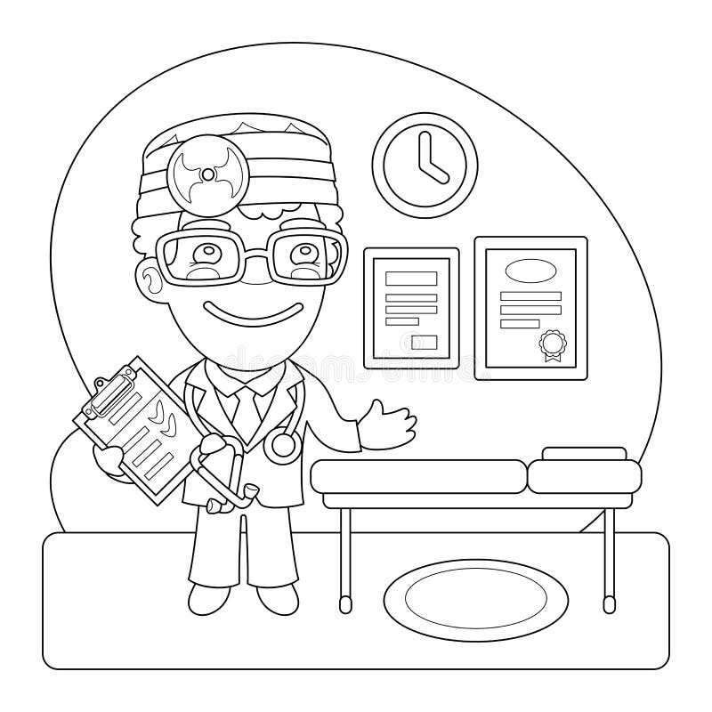 Doctor coloring stock illustrations â doctor coloring stock illustrations vectors clipart