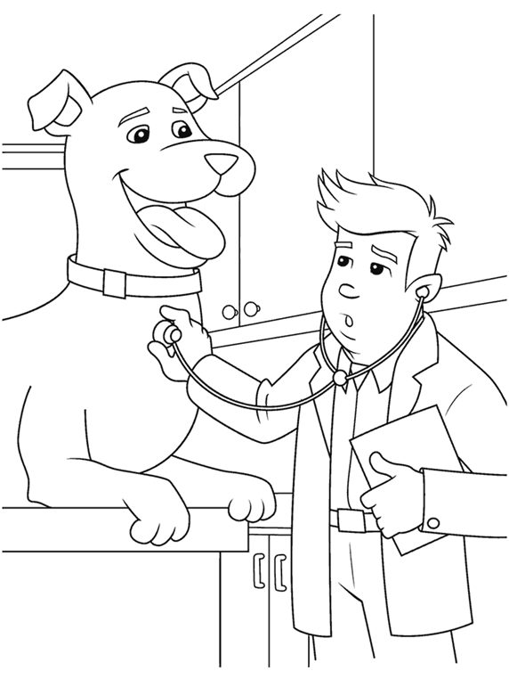 Veterinarian coloring page