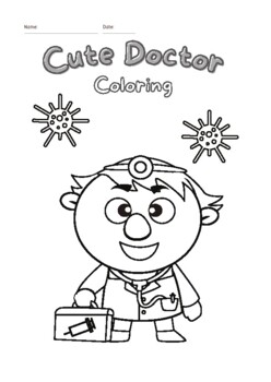 Cute doctor coloring worksheet coloring pages printable for kids pdf