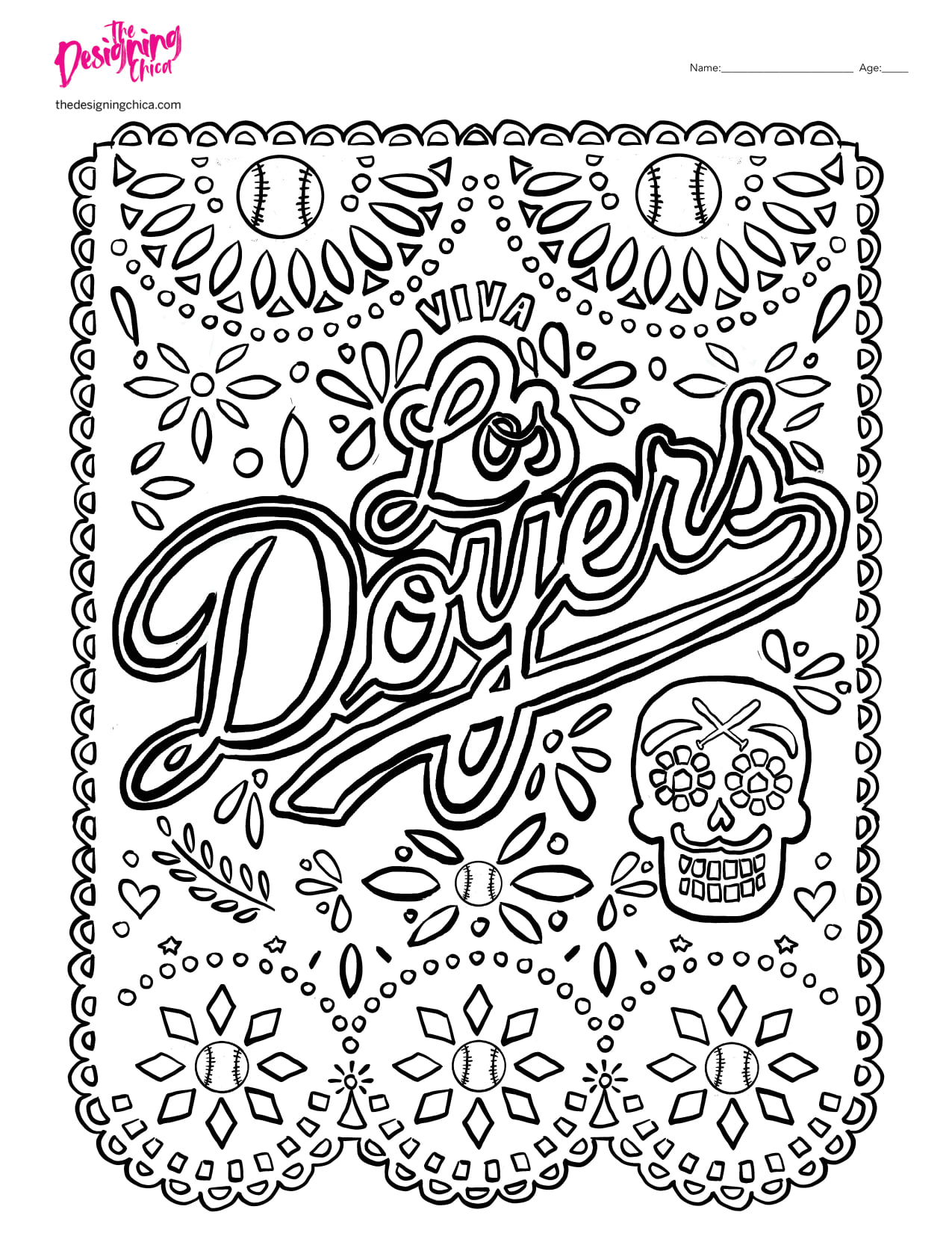 The designing chica on x lets go doyers ðâïð i made these coloring pages to calm the nerves dodgers bleedblue httpstcocbnrlxfj x