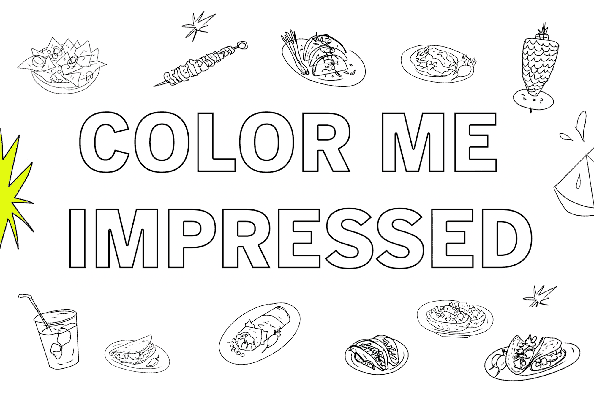 This food coloring book is perfect for social distancing