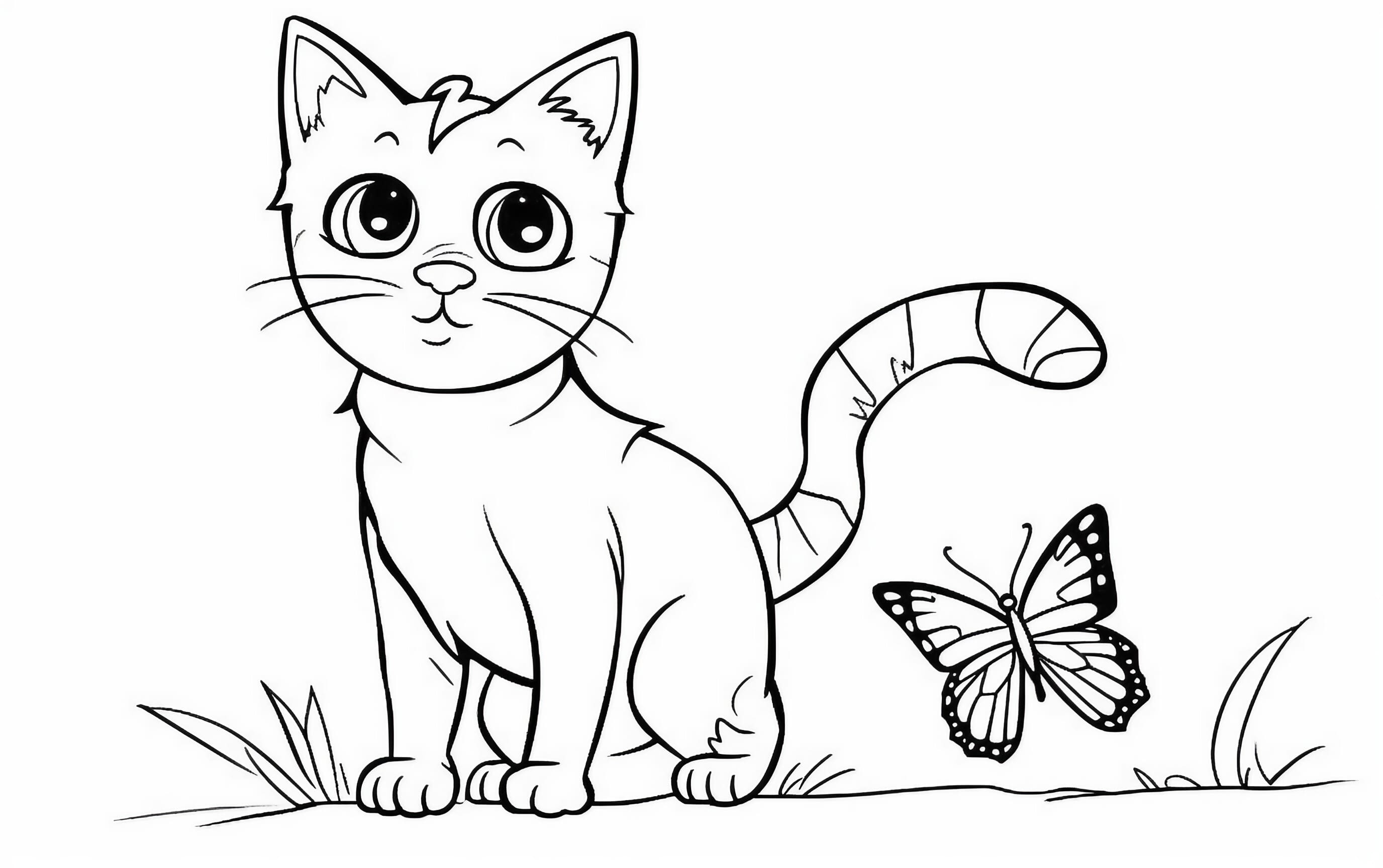 Cat coloring pages for free printable