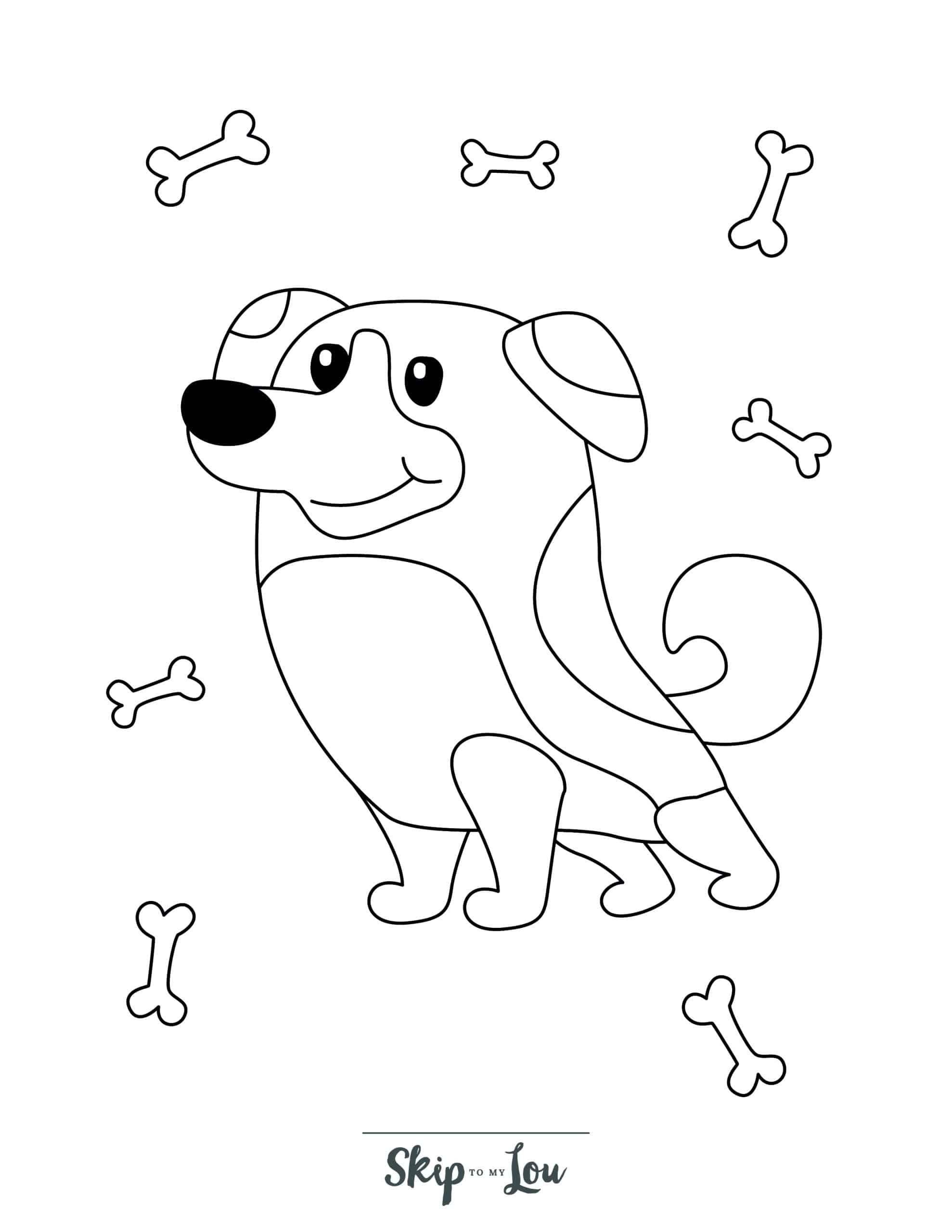 Printable puppy coloring pages for kids skip to my lou