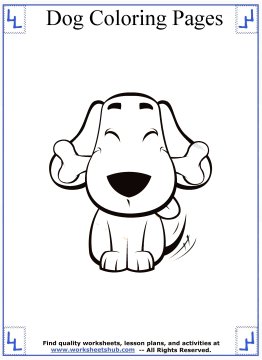 Printable dog coloring pages